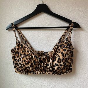 NWOT Shade&Shore Leopard 38 DD Swim/Bikini top!